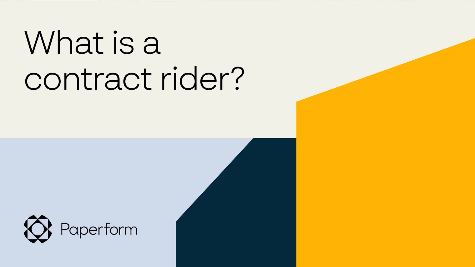 What is a contract rider? Definition, examples & how to add one