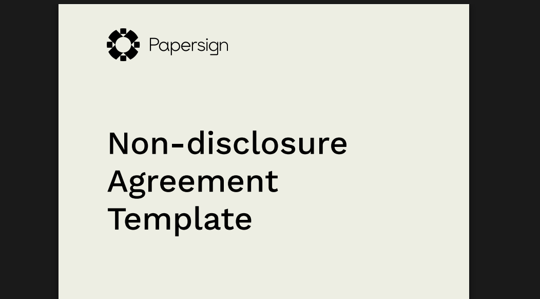 Need an NDA? Use our free NDA template