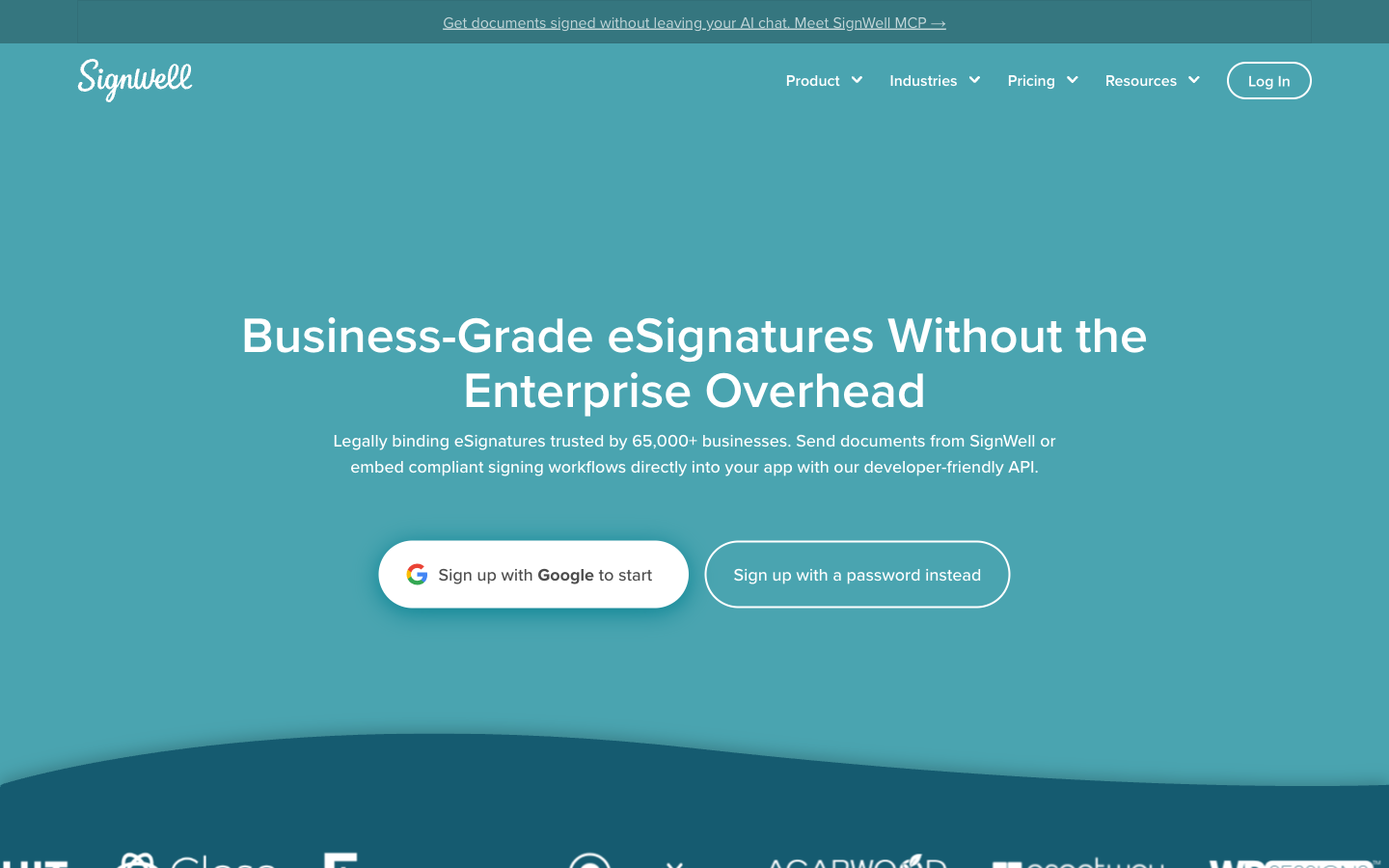 SignWell homepage